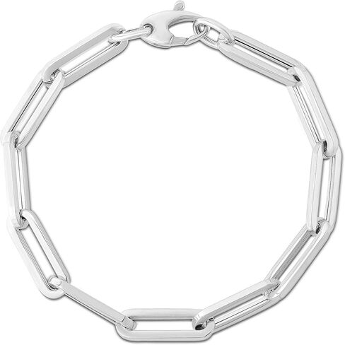 سوار سلسلة ربط من الذهب الأبيض عيار 14 قيراط من Floreo - مقاس 7.5 بوصة in Kuwait