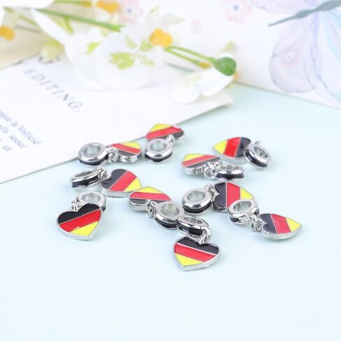 GALPADA 30 Pcs Germany Flag Bracelet German Flag Bracelet for Women European Germany Flag Jewelry Women’s Jewelry Pendeltons for Women German Flag Link Germany Beads in Saudi Arabia