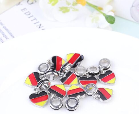GALPADA 30 Pcs Germany Flag Bracelet German Flag Bracelet for Women European Germany Flag Jewelry Women’s Jewelry Pendeltons for Women German Flag Link Germany Beads in Saudi Arabia