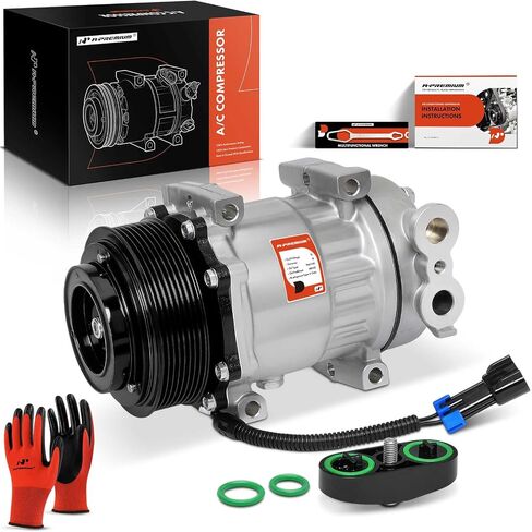 A-Premium Air Conditioner AC Compressor with Clutch Compatible with Freightliner Cascadia 2008-2009, M2 106 2008-2010 in Saudi Arabia