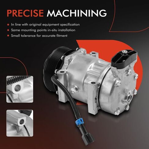 A-Premium Air Conditioner AC Compressor with Clutch Compatible with Freightliner Cascadia 2008-2009, M2 106 2008-2010 in Saudi Arabia