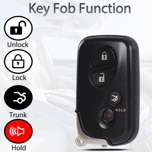 Key Fob Keyless Entry Fits for Lexus GS300 GS350 ES350 GS430 LS460 IS250 IS350 2005 2006 2007 2008 Smart Remote Control Key Replacement (FCC ID:HYQ14AAB,PN: 271451-0140, 89904-30270) in Saudi Arabia