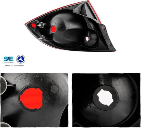 AKKON - For Chevy Cobalt |Pontiac G5 Pursuit 4Dr Sedan Red Clear Rear Tail Lights Brake Lamps Repalcement Pair in Saudi Arabia
