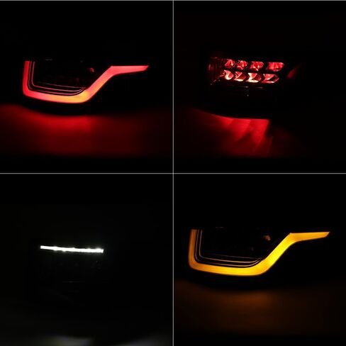Pair Smoked Lens LED Tail Light Assembly Compatible With Land Rover Range Rover Sport 2014-2021 Rear Brake Sequential Turn Signal Reversing Lamp Left & Right Side in Saudi Arabia