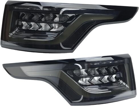 Pair Smoked Lens LED Tail Light Assembly Compatible With Land Rover Range Rover Sport 2014-2021 Rear Brake Sequential Turn Signal Reversing Lamp Left & Right Side in Saudi Arabia