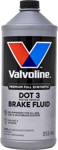 سائل الفرامل الصناعي Valvoline DOT 3 مع نقطة غليان عالية، حماية من التآكل، مقاومة قفل البخار، متوافق مع أنظمة فرامل ABS والأقراص والأسطوانة، 12 أونصة in Saudi Arabia
