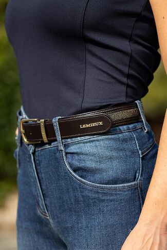 حزام LeMieux Crystal Insert - جلد عالي الجودة مع فتحة كريستالية in Saudi Arabia