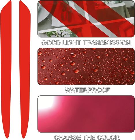 TOMALL 1 Pair Daytime Running Light Fog Light Vinyl Films Smoke Tint Compatible with Hyundai 9th Gen Sonata 2014-2019 Light Transmission Tint Wrap Exterior Sticker Decorations Trim (Pink) in Saudi Arabia