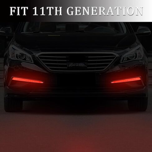 TOMALL 1 Pair Daytime Running Light Fog Light Vinyl Films Smoke Tint Compatible with Hyundai 9th Gen Sonata 2014-2019 Light Transmission Tint Wrap Exterior Sticker Decorations Trim (Pink) in Saudi Arabia