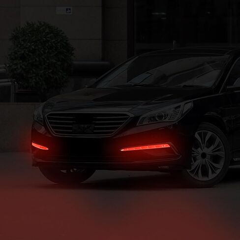 TOMALL 1 Pair Daytime Running Light Fog Light Vinyl Films Smoke Tint Compatible with Hyundai 9th Gen Sonata 2014-2019 Light Transmission Tint Wrap Exterior Sticker Decorations Trim (Pink) in Saudi Arabia