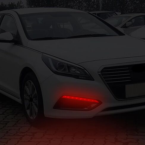 TOMALL 1 Pair Daytime Running Light Fog Light Vinyl Films Smoke Tint Compatible with Hyundai 9th Gen Sonata 2014-2019 Light Transmission Tint Wrap Exterior Sticker Decorations Trim (Pink) in Saudi Arabia