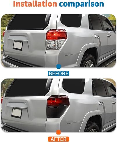 JeCar Smoked Tail Light Cover Trim Guards for 2010-2013 Toyota 4Runner in Saudi Arabia