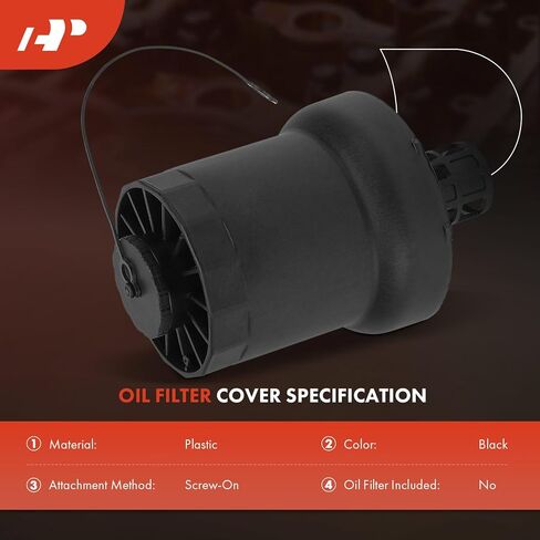 غطاء غطاء لفلتر زيت المحرك A-Premium متوافق مع Volkswagen Jetta 2005-2018، Passat 2012-2018، Golf 2010-2014، Beetle 2006-2010 2012-2019، Rabbit 2006-2009 & Audi RS3، TT RS Quattro، 2.5 لتر in Saudi Arabia