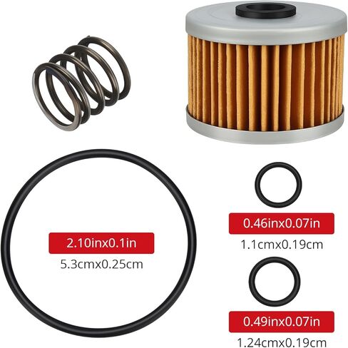 JAVIK Oil Filter With Spring O-Ring For Honda Fourt-rax 300 250 400 1985-1997 XR250R XR250L XR350R XR400R XR500R XR600R XR650L XR650R XL250R XL350R XL600R 1984-2024 O.E.M# 15410-KF0-305 15412-KF0-010 in Saudi Arabia