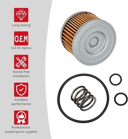 JAVIK Oil Filter With Spring O-Ring For Honda Fourt-rax 300 250 400 1985-1997 XR250R XR250L XR350R XR400R XR500R XR600R XR650L XR650R XL250R XL350R XL600R 1984-2024 O.E.M# 15410-KF0-305 15412-KF0-010 in Saudi Arabia