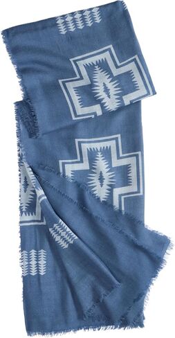 Pendleton Harding Dusk Oversize Featherweight Scarf, Wool, 50 x 80 inches, Blue in Saudi Arabia