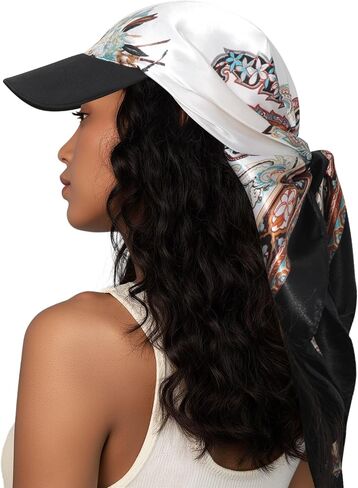 AWAYTR Women's Satin Head Scarf with Sun Visor Brim Hat Scarf with Visor Cap for Women One Piece Design in Saudi Arabia