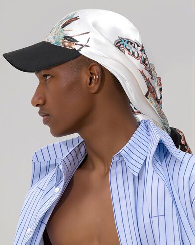 AWAYTR Women's Satin Head Scarf with Sun Visor Brim Hat Scarf with Visor Cap for Women One Piece Design in Saudi Arabia