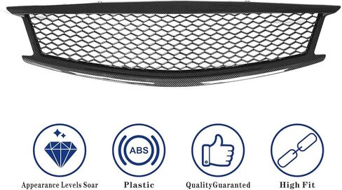 Front Bumper Grill For Infiniti G37 2 Door Coupe 2008-2013,Q60 2 Door Coupe 2014-2015 Front Bumper Upper Honeycomb Grille (Glossy Black, 2 Door Coupe) in Kuwait