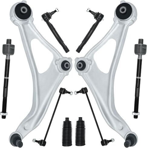 HAWK BROTHER10Pcs Suspension Kit Front Lower Control Arm w/Ball Joints Inner Outer Tie Rod Sway Bay End Link Rcak & Pinion Boot Replacement for 2015-2018 Nissan Altima and 2016-2022 Maxima in Saudi Arabia