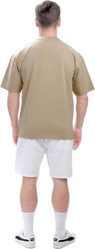 Men's Oversized T-Shirt, Crew Neck, Loose Fit in Saudi Arabia