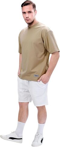 Men's Oversized T-Shirt, Crew Neck, Loose Fit in Saudi Arabia