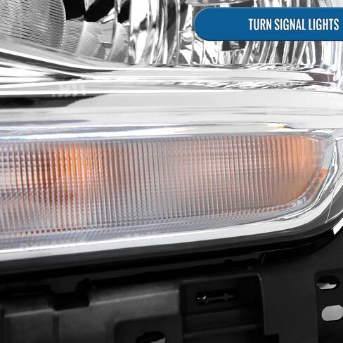 Ronnin - Fits 2019-2024 Ram 2500 3500 4500 5500 Factory Replacement Halogen Headlights Assembly Pair | Chrome in Saudi Arabia