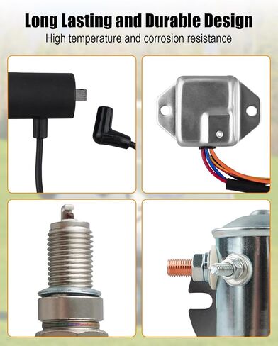 Electronic Ignition System Components Include Igniter & Ignition Coil & Electromagnetic Relay & Spark Plug & Nut Fit for EZGO Golf Cart Marathon 1981-1994 Replace 19627-G1 23782-G1 EPIGC102 in Saudi Arabia