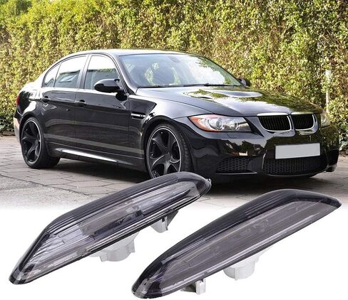 Tbest E90,E91,Side Marker Turn Light Lampshade Left Right fit for E90 E91 E92 E93 2006 2011 01 automotive light bulbs Turn Assemblies Lenses (Smoky) in Saudi Arabia