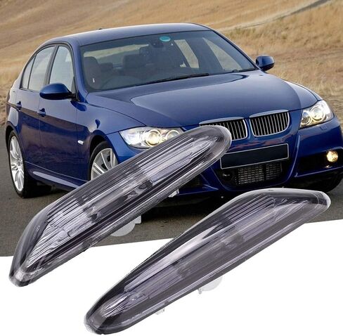 Tbest E90,E91,Side Marker Turn Light Lampshade Left Right fit for E90 E91 E92 E93 2006 2011 01 automotive light bulbs Turn Assemblies Lenses (Smoky) in Saudi Arabia