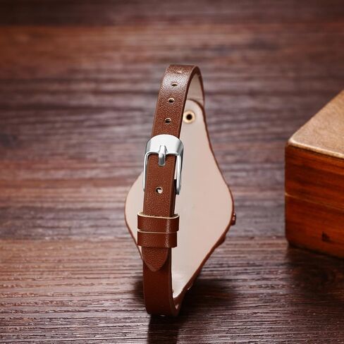 JewelryWe Women's Octagonal Leather Watches: PU Strap Analog Quartz Bracelet Watch Exquisite Fashion Casual Dree Wristwatch in Saudi Arabia