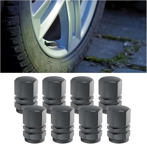 Fekey&JF 8 PCS Car Tire Valve Stem Caps, Waterproof Airtight Car Wheel Tire Valve Stem Caps/Covers Universal for Cars, Bicycles, Motorcycles, Trucks, Car Accessories for Men Women (Multicolor) in Saudi Arabia