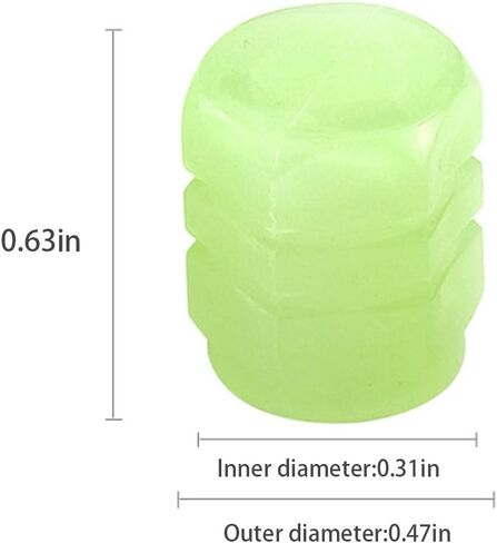 Luminous Tire Valve Caps 8-Pack, Glow in The Dark Tire Stem Covers, Universal Dustproof for Car Motorcycle Bike in Saudi Arabia