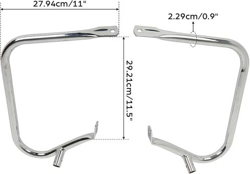 TCT-MOTORPARTS Chrome Saddlebag Guard Bracket Fits for Harley Touring Road Street Glide 1997-2013 in Saudi Arabia