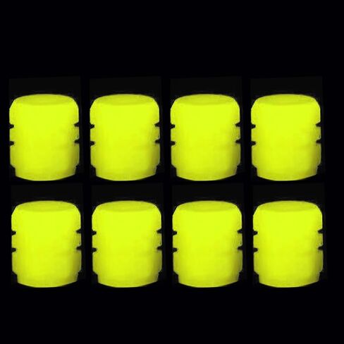 Luminous Tire Valve Caps 8-Pack, Glow in The Dark Tire Stem Covers, Universal Dustproof for Car Motorcycle Bike in Saudi Arabia