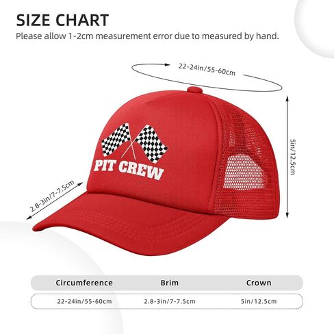 Racing Pit Crew Hat Funny Gift Baseball Cap for Men Women Red in Saudi Arabia