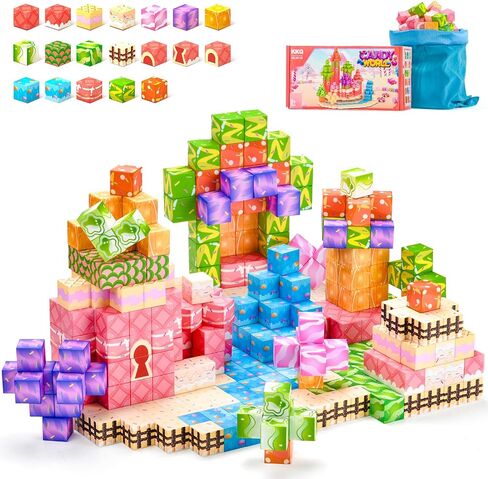 150PCS Magnetic Blocks Building Toys,Build Mine Magnet World Ocean Set for Kids Boys Girls 3+,STEM Sensory Construction Toy Gifts for Toddler Aged 3 4 5 6 7 8 in Saudi Arabia