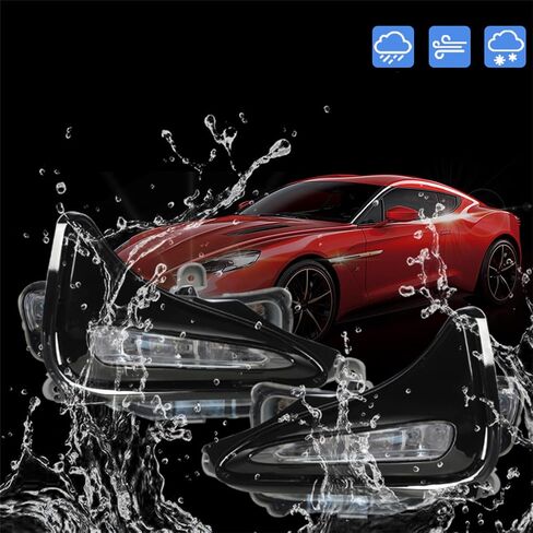 WFLNHB استبدال مصابيح الضباب اليسرى واليمنى لـ Corolla L LE XLE 2017-2019 مصابيح الجري النهارية أضواء القيادة مع أسلاك حافة التبديل in Saudi Arabia