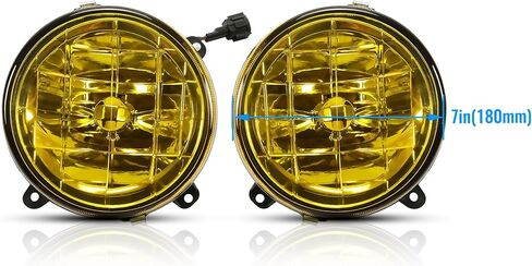 HECASA Pair Yellow Glass Fog Lights Lamps Compatible with 2002-2003 SUBARU IMPREZA RS/WRX With Halogen bulbs Replacement for SU2592106 84501FE090 SU2593106 84501FE080 in Saudi Arabia