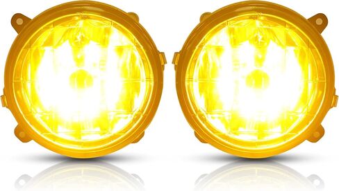 HECASA Pair Yellow Glass Fog Lights Lamps Compatible with 2002-2003 SUBARU IMPREZA RS/WRX With Halogen bulbs Replacement for SU2592106 84501FE090 SU2593106 84501FE080 in Saudi Arabia