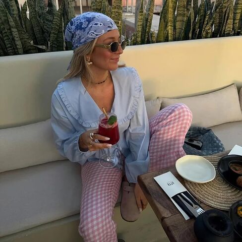 Women Lapel Doll Collar Blouse Puff Sleeve Pleated Tie Front Peplum Shirts Summer Cute Babydoll Tops in Saudi Arabia