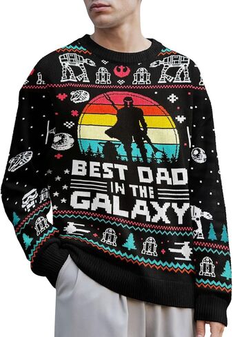 Funny Ugly Christmas Sweater, Unisex Crewneck Sweater 2024, Novelty Ugly Sweater for Men Women, Gifts for Christmas in Kuwait