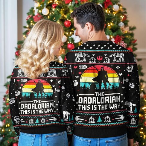 Funny Ugly Christmas Sweater, Unisex Crewneck Sweater 2024, Novelty Ugly Sweater for Men Women, Gifts for Christmas in Kuwait