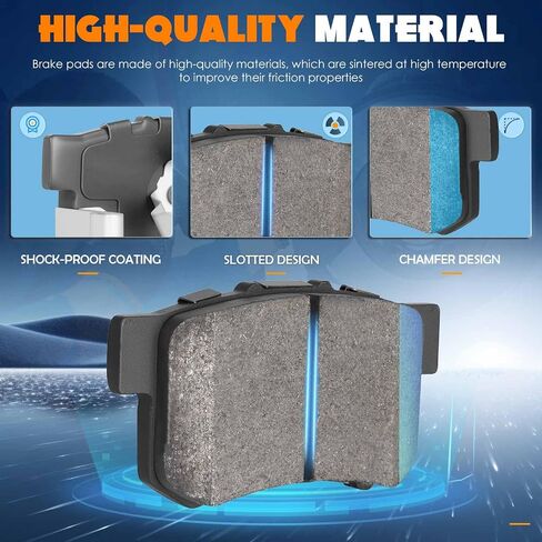 4PCS Rear Semi-Metallic Brake Pads Compatible with Acura RDX 2010-2018 Honda Accord Crosstour 2010-2011 CR-V 2005-2016 Crosstour 2012-2015 in Saudi Arabia