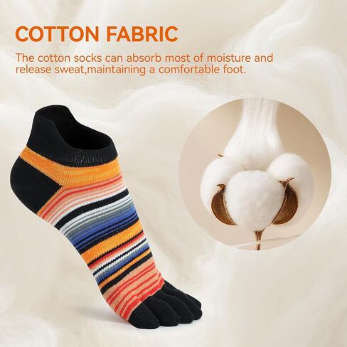 Toe Socks for Men and Women Athletic Running Five Finger Ankle/Quarter Socks Quick-drying Anti-odor 3 Pairs in Kuwait