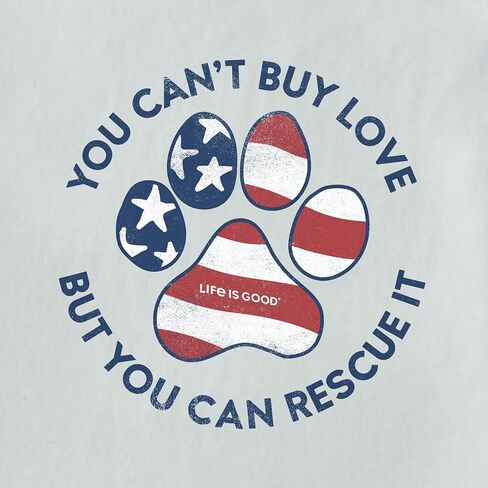 Life is Good. Men's Americana Rescue LS Crusher Tee, Fog Gray, Large in Saudi Arabia