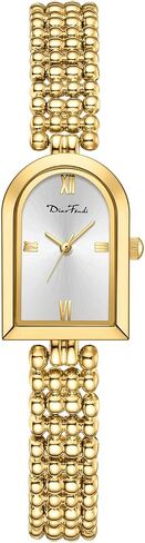 Diaofendi Petite Arch Gold Women’s Watch, Elegant Waterproof Ladies Watch with Japanese Quartz Movement, Adjustable Strap with Fit Tool in Saudi Arabia