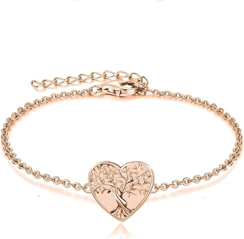 RIPFEVURN Heart Tree of Life Cremation Jewelry Urn Bracelet for Ashes for Women Memorial Ashes Keepsake Link Bracelet in Saudi Arabia