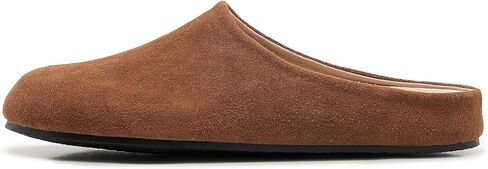 Women's Suede Clogs Round Toe Leopard Print Leather Mules Cork Footbed Clog with Arch Support Comfort Casual Slip-on Fall Shoes in Kuwait