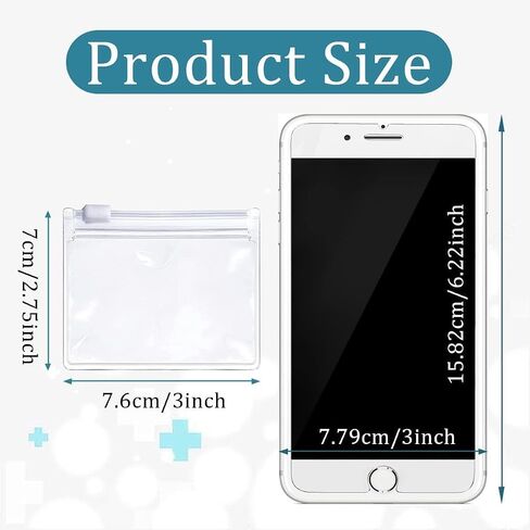 12PCS Pill Pouch Bags Zipper Pill Bag Set Reusable Pill Bag Clear Plastic Pill Bag Self-Sealing Travel Medicine Storage Bag with Sliding Lock for Pills and Small Items EVA Medicine Bag in Saudi Arabia